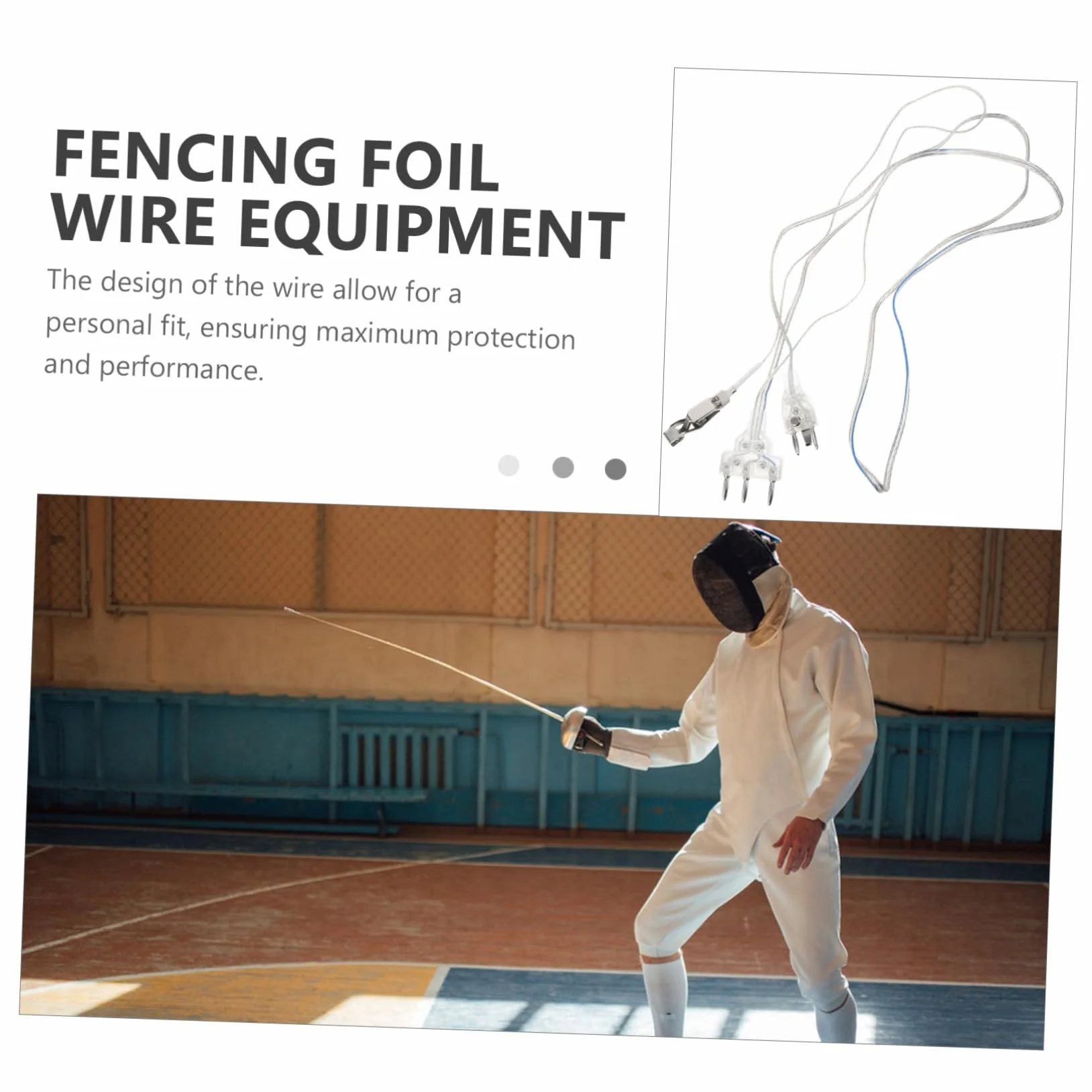 Cordon de Transparent pour Équipement Escrime Fil Conducteur Résistant pour Fleuret Protection et Performance