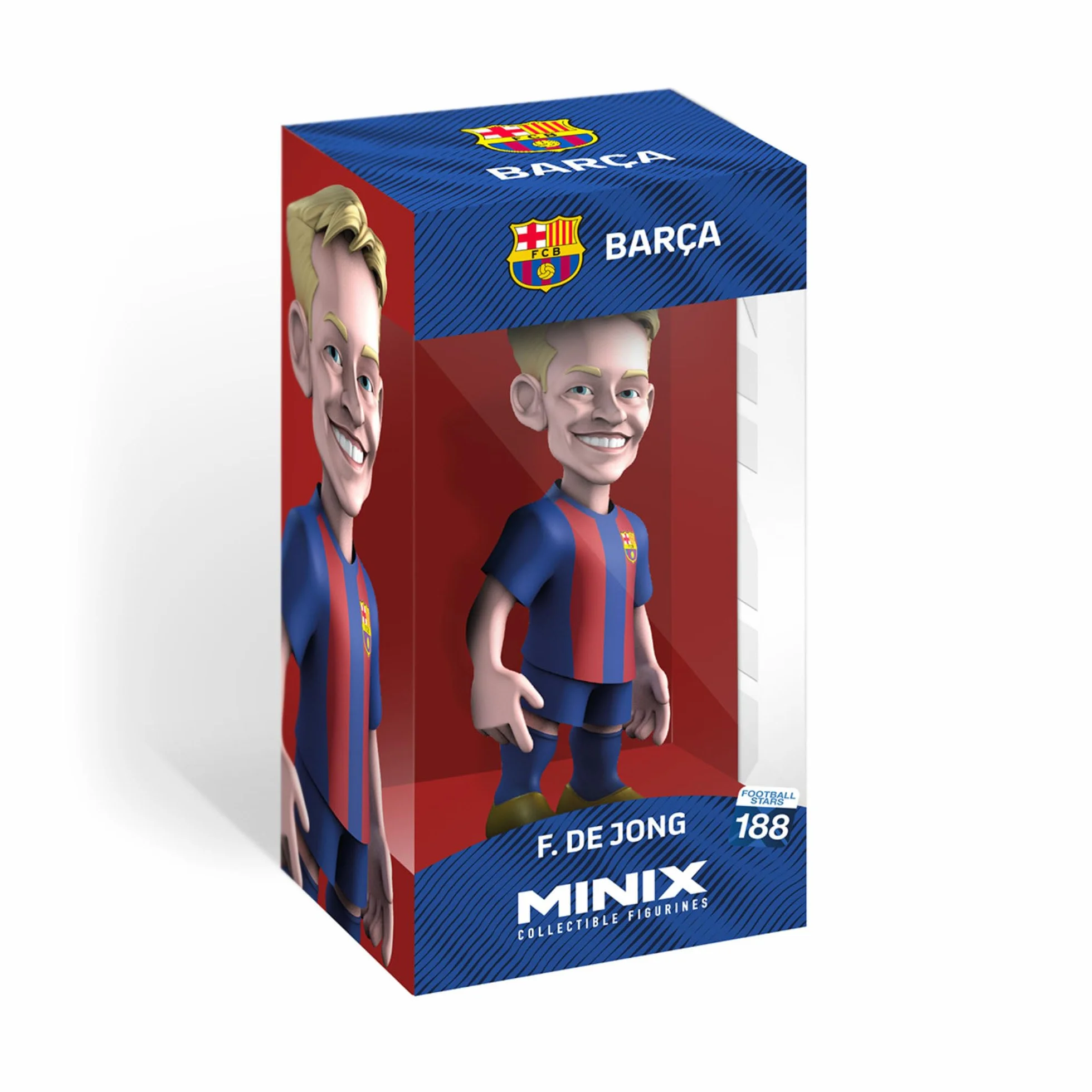 MINIX - Football Stars #188 - FC Barcelone - Frenkie De Jong 21- Figurine à Collectionner 12 cm