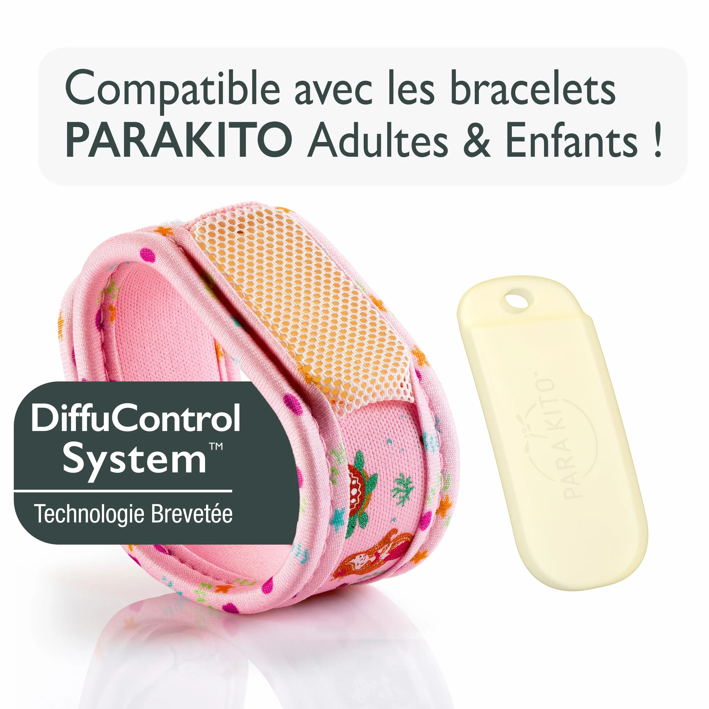 BIOSYNEX - PARAKITO - Recharges pour Bracelets Anti-Moustiques - 6 Plaquettes Recharges (4 + 2 Offertes) - 3 Mois de Protection (6x15 Jours) - Sans DEET