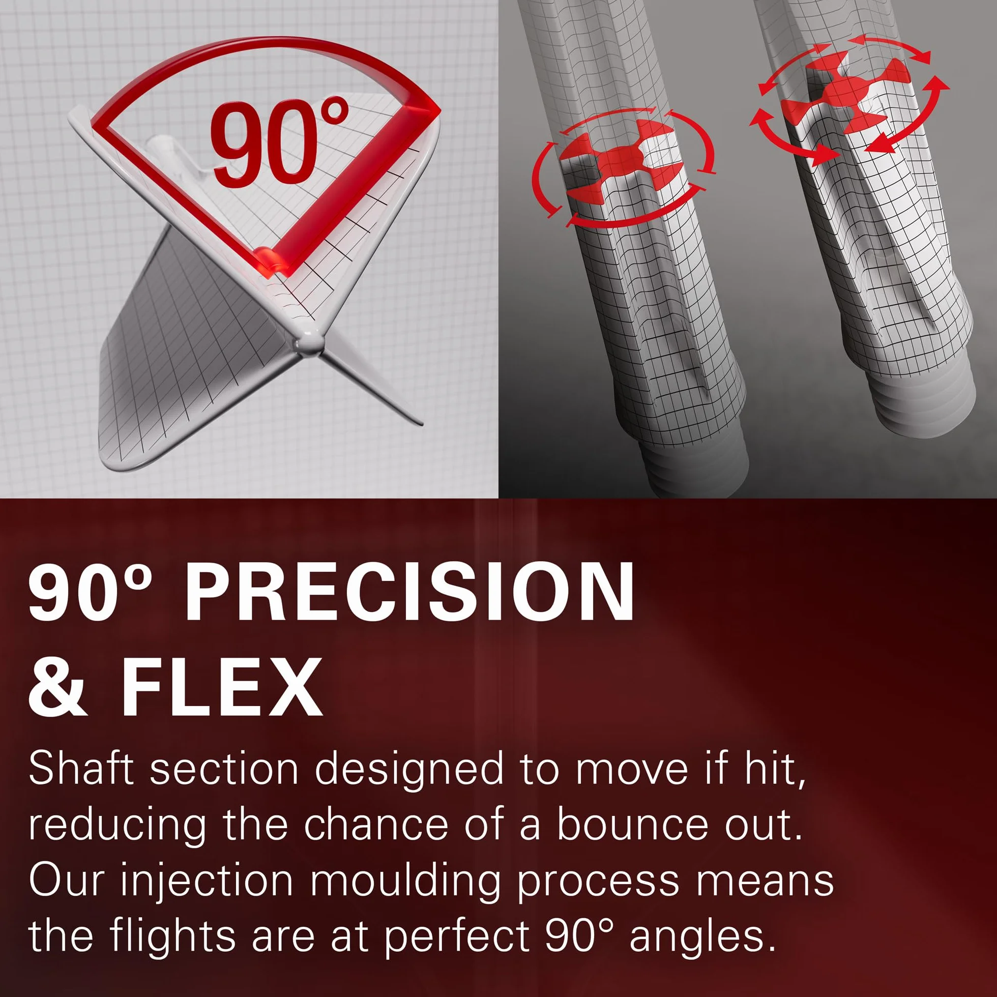Target Darts Nathan Aspinall K Flex Flights et système de Manche, No.2 | Pack de 3 Accessoires de fléchettes Kflex All in One Flights | Potence de fléchette K-Flex Court/Intermédiaire/Moyenne