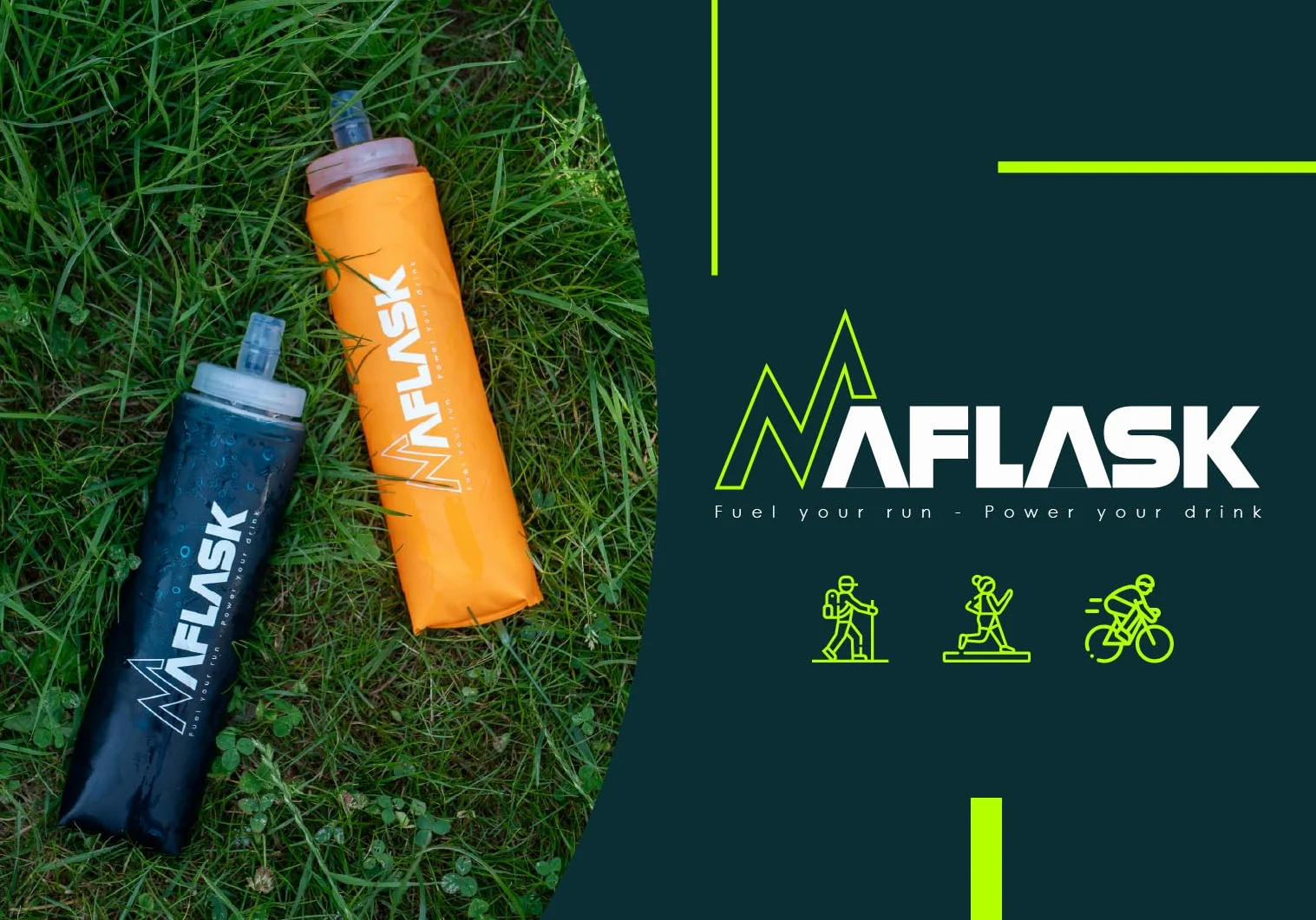 Gourdes/Flasques Souples 500 ml – Lot de 2 Softflask Diamètre 42 mm Sans BPA, Ultra-Légères,Anti-Fuite, Bouteilles d’Eau Sport pour Running, Trail, Randonnée & Vélo (BLEU- 500ML- 2pcs)