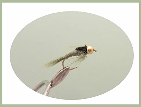 Lot de 50 mouches nymphes olives pour pêche à la mouche