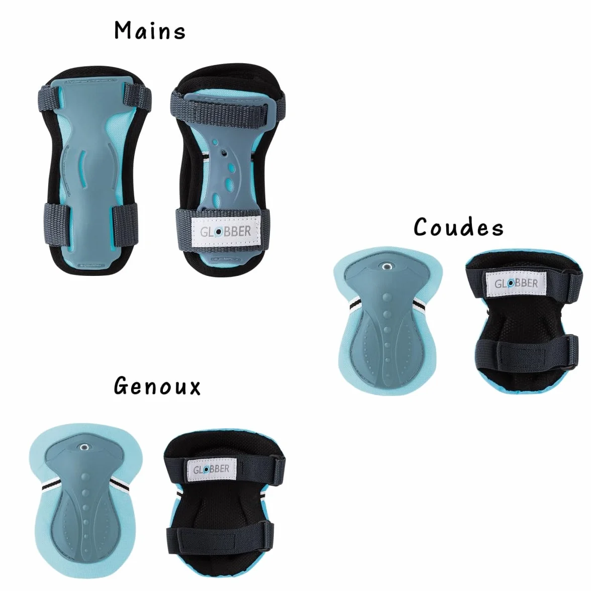 Globber Set de Protections Enfant XXS Coudes Genoux Poignets