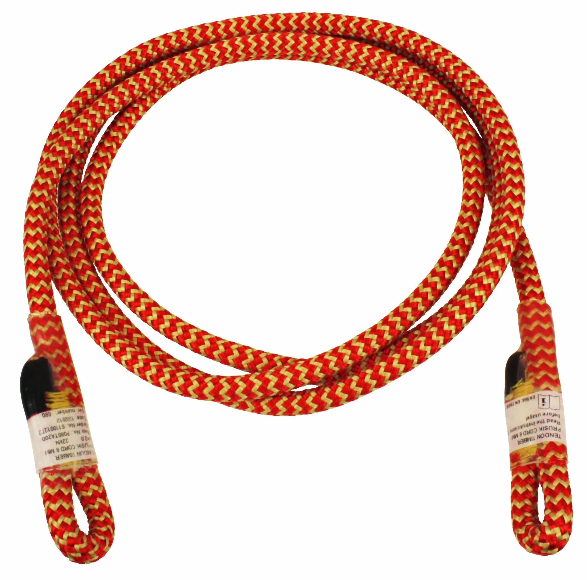 Tendon PRUSIK Accessoires d'escalade pour Adultes Unisexe Rouge 8 mm-80 cm Taille Unique