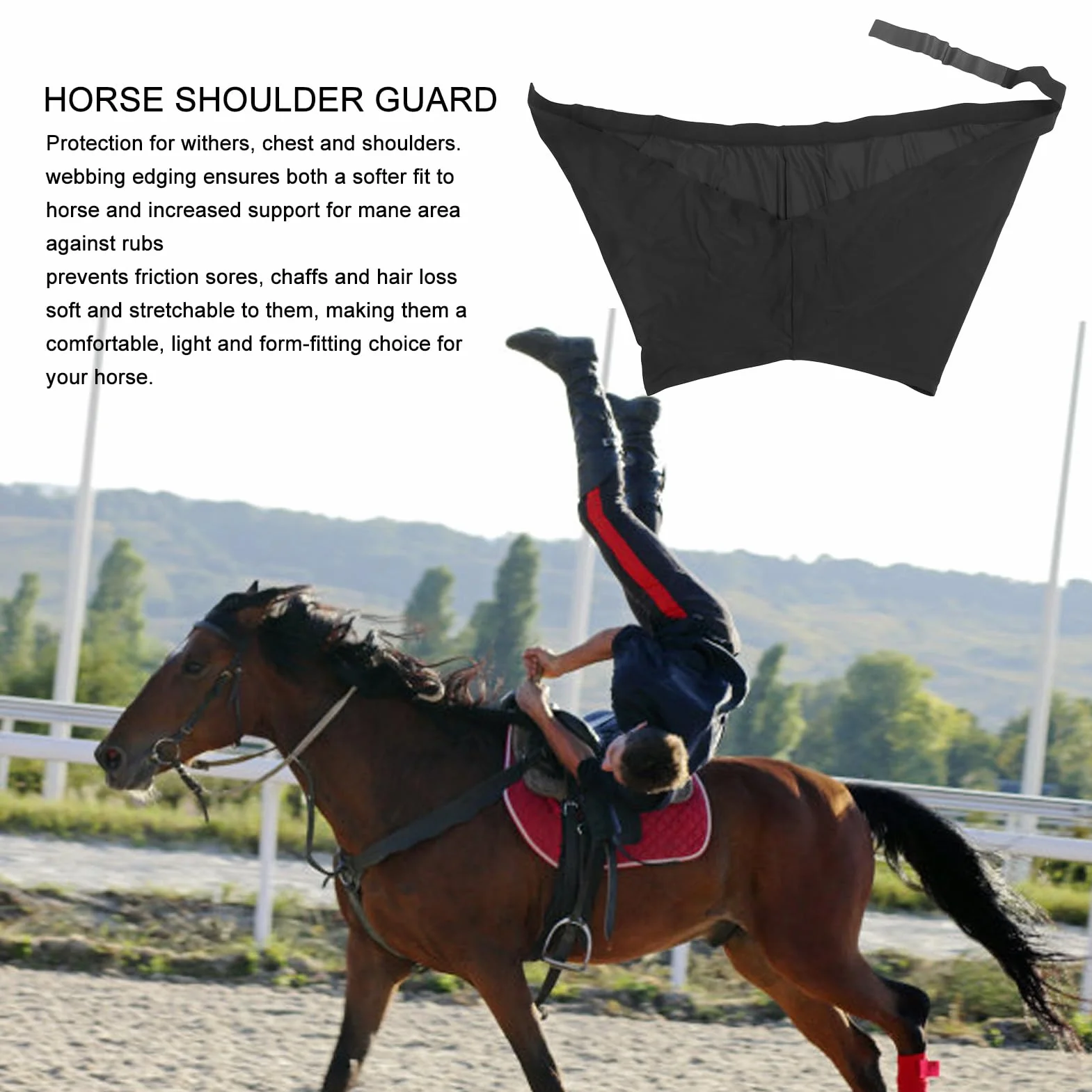 Zerodis Protège-épaules de Cheval, Protège-épaules de Cheval, Respirant, Lavable en Machine pour Montrer