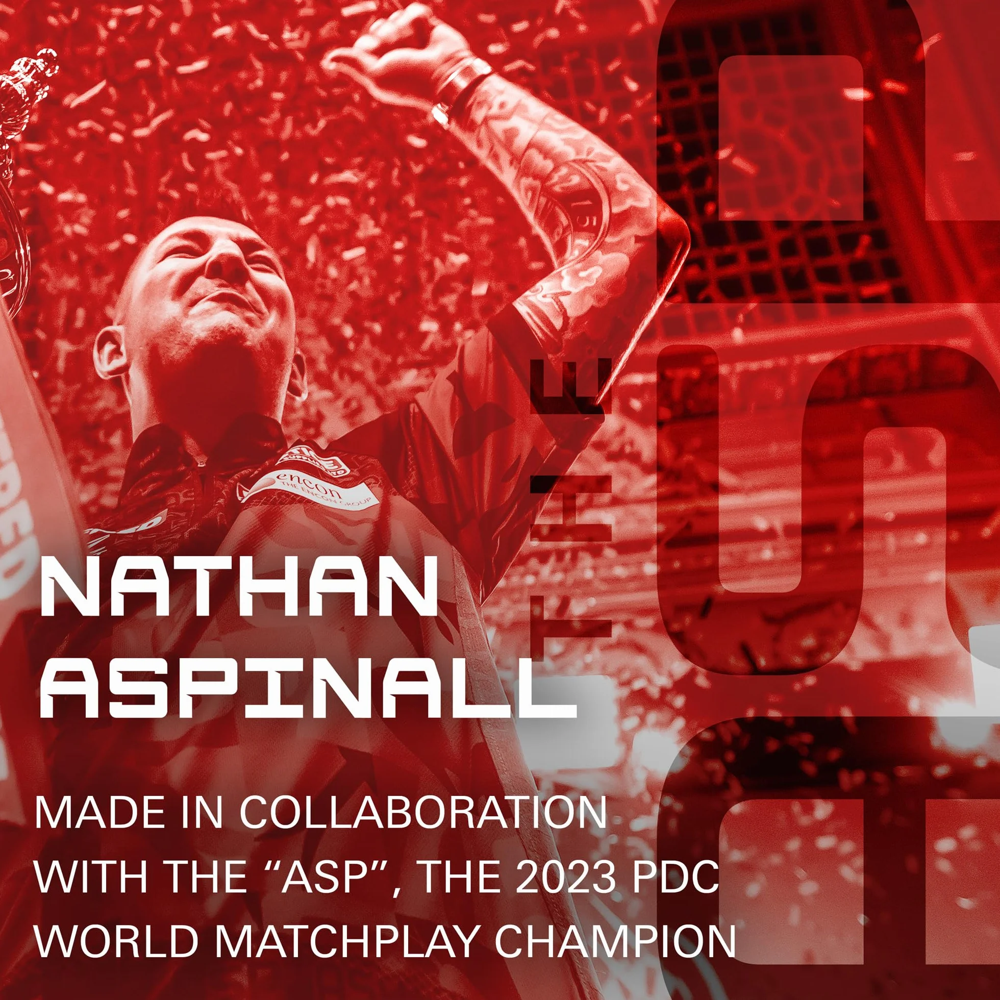 Target Darts Nathan Aspinall K Flex Flights et système de Manche, No.2 | Pack de 3 Accessoires de fléchettes Kflex All in One Flights | Potence de fléchette K-Flex Court/Intermédiaire/Moyenne
